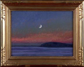 Silver Moon over Bodega Head LL Sorensen with frame
