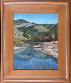 Bright Reflections on the Russian River with Frame