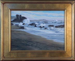 Late Afternoon at Gleasons Beach LL Sorensen with frame