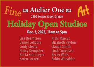 Linda Sorensen, Holiday Open Studio, Dec 3, 2022, 11-5