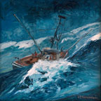 Linda Sorensen Salmon Trawler Rough Seas