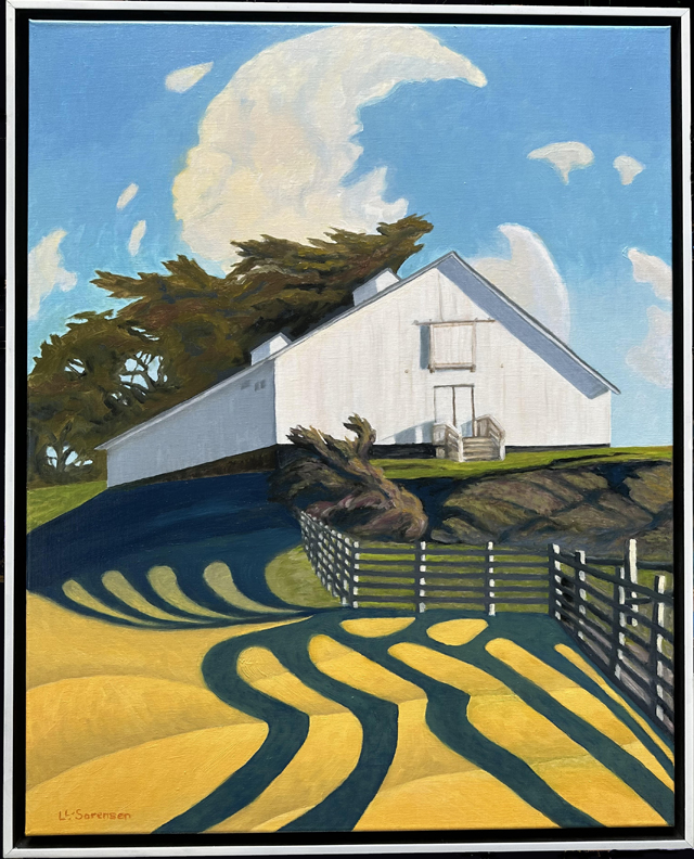 Linda Sorensen, Knipp-Stengel "White Barn" Sea Ranch, 30 x 24