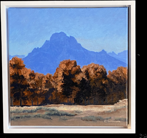 Linda Sorensen, Mt. Moran October Aspens, Grand Tetons, Wyoming / with white floater frame