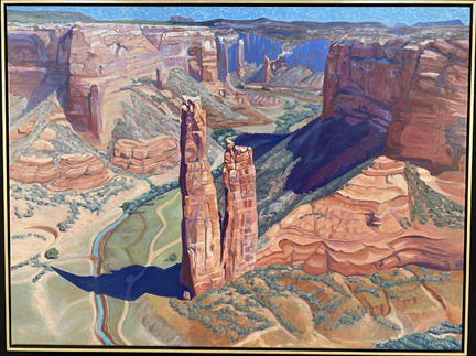 Linda Sorensen, Spider Rock, Canyon de Chelly, NW Arizona, oil on canvas, 36 x 48