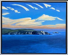 Linda Sorensen, Tomales Point, across (outer) Bodega Bay Oil on linen canvas, 24 x 30 $2,500