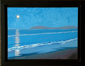 Linda Sorensen Bodega Head in Blue with black floater frame
