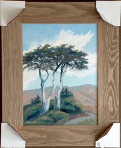 Linda Sorensen Salmon Creek Cypresses with frame