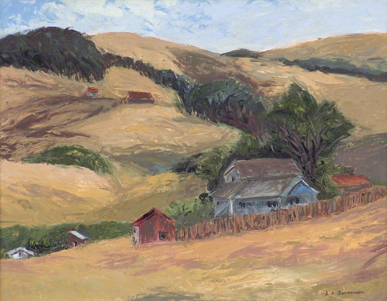 Blue Farmhouse at Tomales LL Sorensen