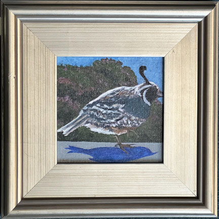 Linda Sorensen, Quail on a Rail